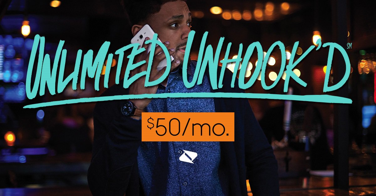 Easywireless85's tweet photo. Freedom to stream, call &amp; text. No overages. Unlimited Unhook’d $50/mo. We Are #WhereYouAt. https://t.co/oUlW1K0wPJ, hl=en https://t.co/7msjUXoQkp