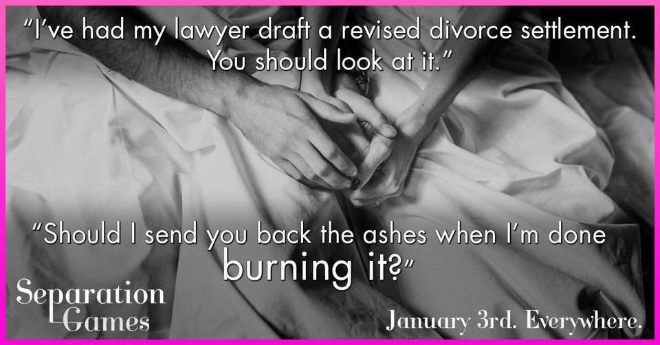 DDBookLover1's tweet photo. #SeparationGames by @CDReisswriter 
The fabulous connclusion to the #GamesDuet
Pre-order:
Amazon https://t.co/6UOtjC1vDF
Release- Jan 3rd https://t.co/Bx8lGtOtC6