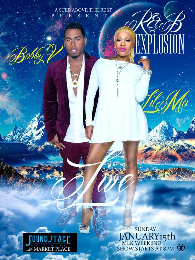 ConcertDaily's tweet photo. #Baltimore get your tickets for @BobbyV x @THELILMOSHOW. 1-15-17 at @BmoreSoundstage. #rnbexplosion #bobbyv #lilmo https://t.co/njpAKDwINk