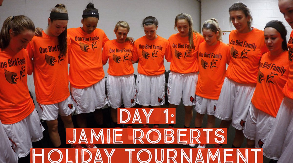 CatholicU_WBB's tweet photo. First game of our Jamie Roberts Holiday Tournament against Washington & Jefferson. #WsforJamie #4KJR #onebirdfamily #GoCards https://t.co/PQ84TMbYNQ