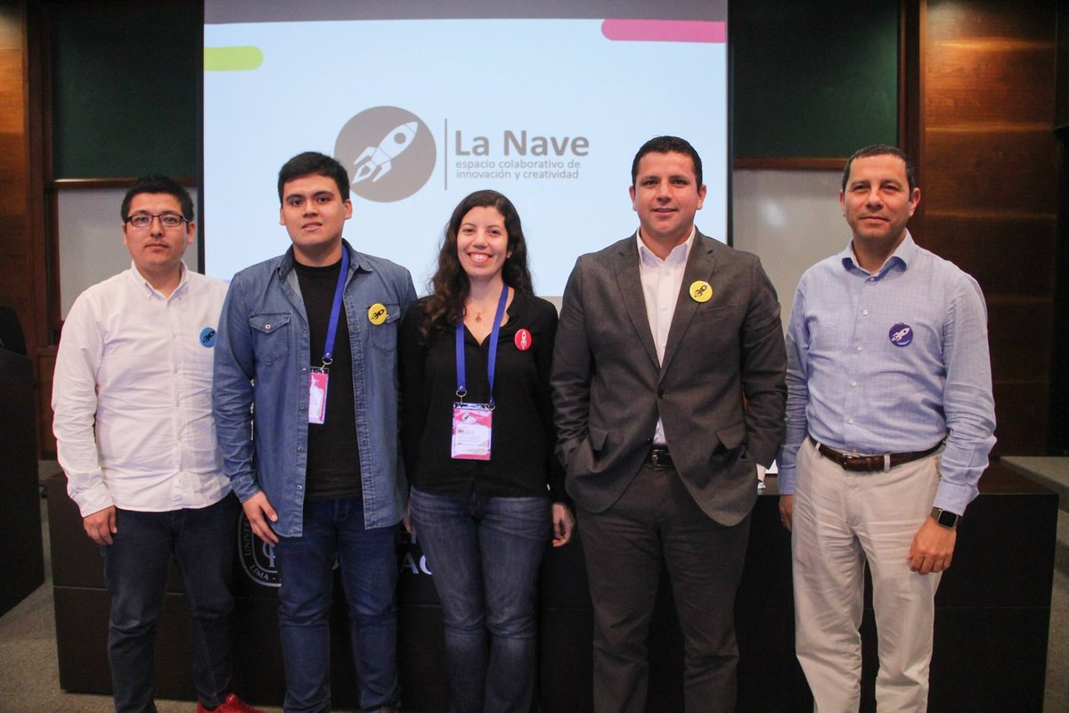 LaNaveUP's tweet photo. Graciasa MauricioAndujar d @meetLIQUID,JorgeConde d @BroderJobs yJavierSalinas d @EmprendeUP quienes nos acompañaron enel despegue d #LaNave https://t.co/UJAUbdzziR