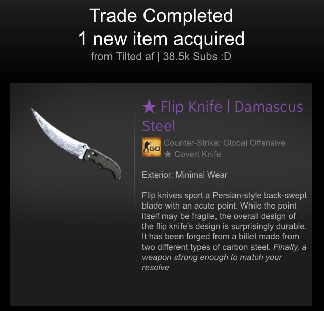 FossyGFX's tweet photo. ★Flip Knife Damascus Steel Giveaway★

TO WIN: 

- FOLLOW ME &amp; @TiltedCS 
- RT + LIKE!
- TAG A MATE!

WINNER 01/01/17 - 03/01/17!❤️️ https://t.co/0kG3UkVjV4