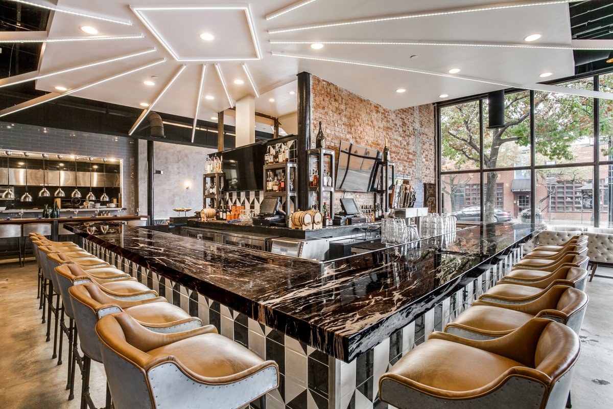ariastonegall's tweet photo. Read about @stirrdallas  to tour our #Zebrino Black and Gold #marble used in their incredible bar by @CoevalStudio https://t.co/JC0YZzRc8g https://t.co/VF8ehZDLc3