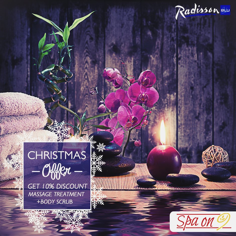 #Christmas_Offer: Massage treatment + Body Scrub will get 10% Discount .
For reservation: +2 0101 73 0000 3
##RadissonBluCairoHeliopolis https://t.co/T7TD8OKORC
