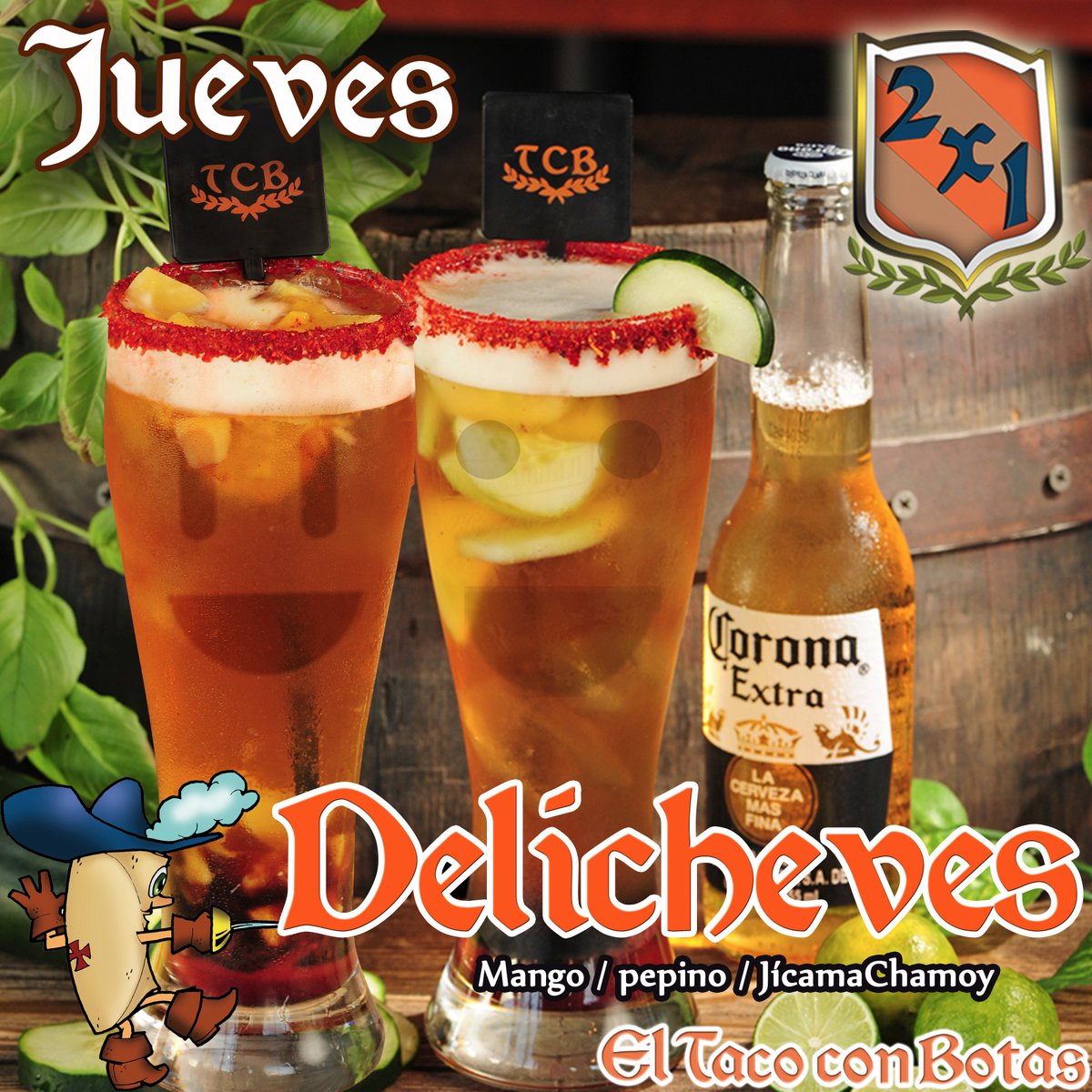 Eltacoconbotas's tweet photo. Ven a disfrutar nuestra promoción del día #Delicheve2x1 en el mejor lugar #TacoConBotas. https://t.co/PoqdrI1PrT