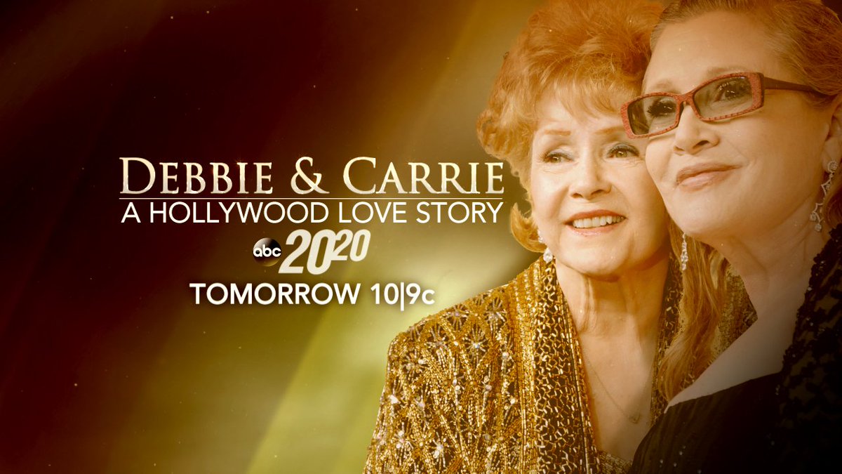 6abc's tweet photo. TOMORROW: Tune in to @ABC2020 at 10/9c to see Debbie &amp; Carrie: A Hollywood Love Story. https://t.co/4SL9ZDzfai