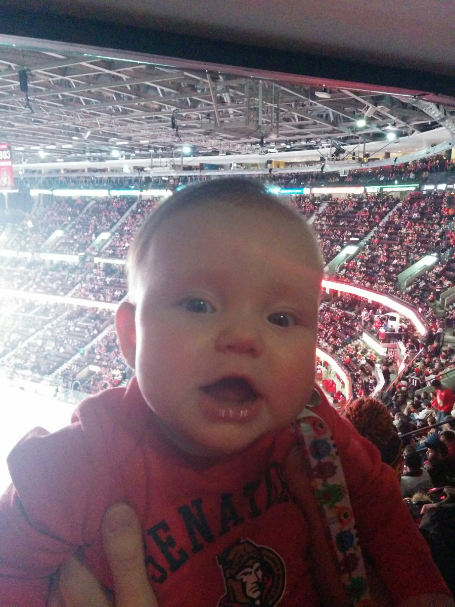 BreadRH's tweet photo. @6thSens @Senators loving my first sens game #Alfie #sens https://t.co/JX4fBnEl4s