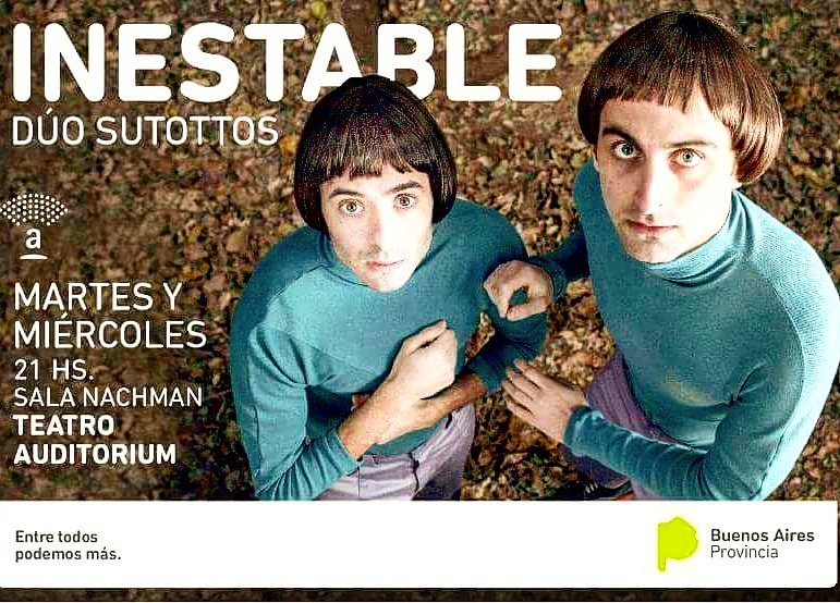 Inestable llega a Mar del Plata!!!
Martes y miércoles a las 21hs en el Teatro Auditórium!!
Entradas a la venta en plateanet.com/Obras/inestabl…