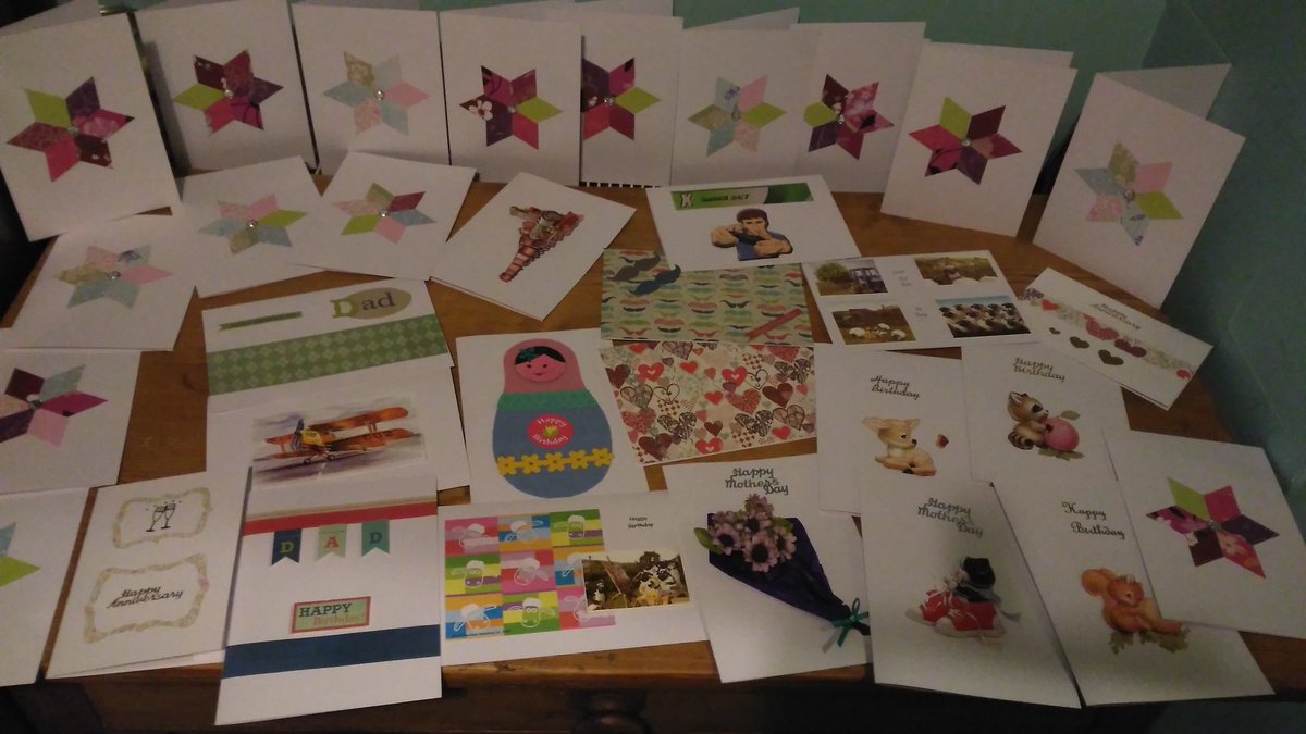 P84463892's tweet photo. After a very enjoyable and productive 2 days, here's some of my cards. @HandmadeHour @TeachAssists #FerreroRocher #SchoolNextWeek https://t.co/9YCVmMDUas
