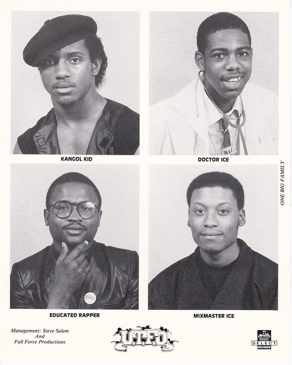 1980sfanatic's tweet photo. A rare promo print from Select Records featuring the members of U.T.F.O. (1985). #1980s #HipHop #Electro #Rap #Music #RCPrint https://t.co/diWUAOD9lb
