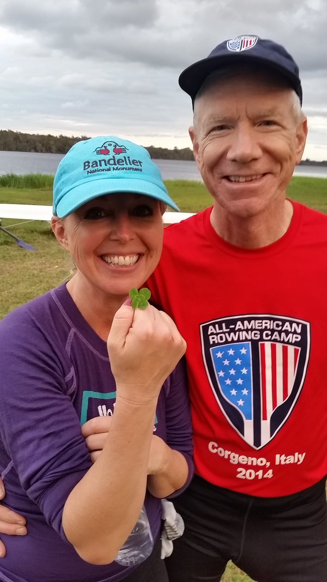 allrowcamp's tweet photo. Wow, what a lucky find! A great couple, rowing together and a #fourleafclover #luckyday #rowcamp #row2k #rowingrelated https://t.co/qvSRHytiHg