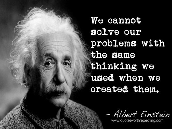 Ramzibell's tweet photo. No podemos resolver nuestros problemas con la misma mentalidad con la que los creamos...

(The same old thinking)➡���(The same old results) 🤔💭 https://t.co/2lEZidHpnd