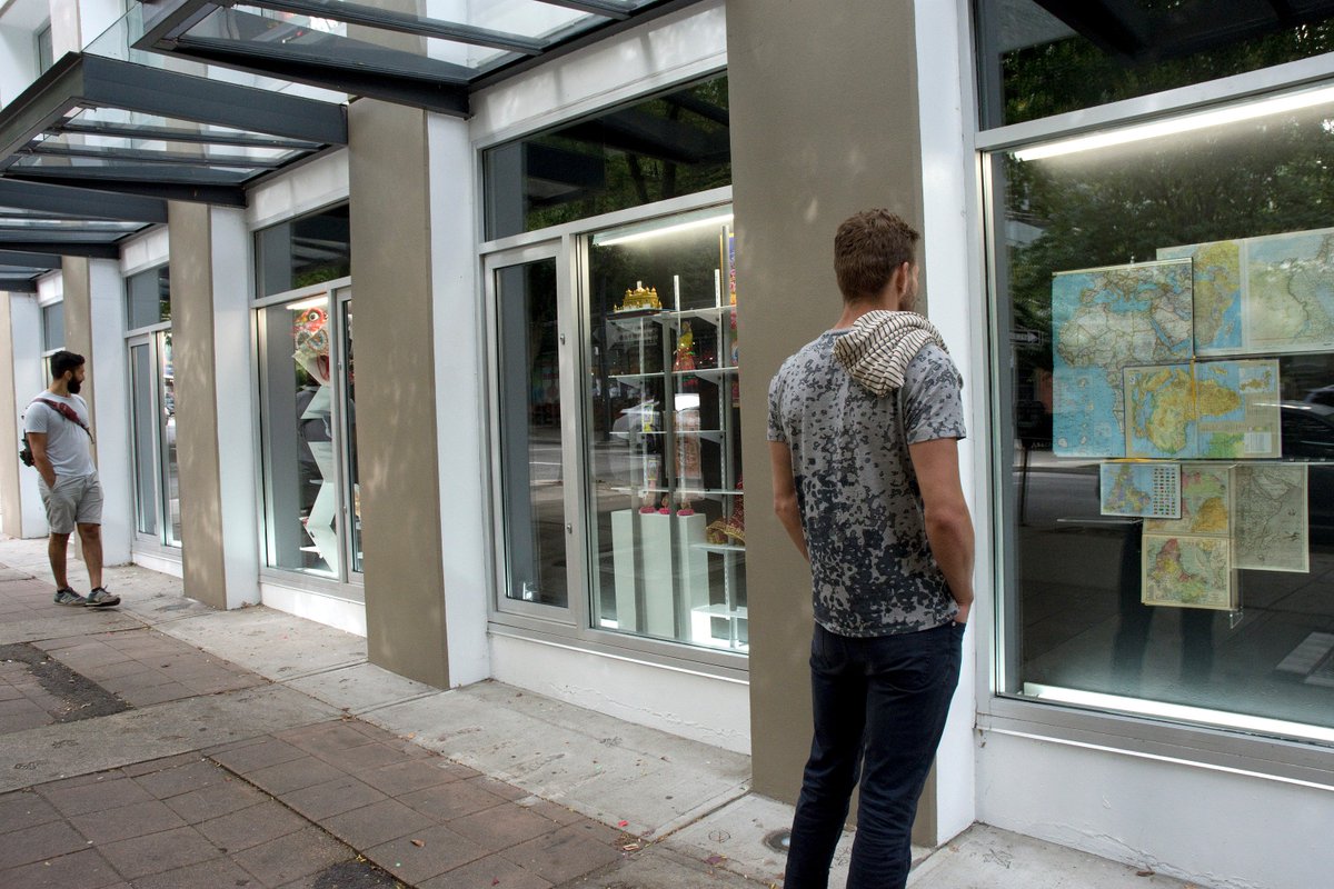 CAGVancouver's tweet photo. Last few days to view #SameerFarooq & #MirjamLinschooten in our window spaces 'White, Steel, Slice, Mask' #yvrarts https://t.co/5O6g9sGq6l https://t.co/jsZLwh1xrf