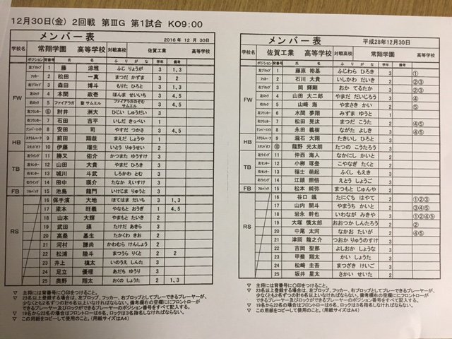 J Sports ラグビー公式 A Twitter 第1試合のメンバー表です シード3校が登場します 高校ラグビー Rugbyjp 花園 午前9 00 常翔学園vs 佐賀工 J Sports 3 午前9 30 浜松工vs 東福岡 J Sports 1 午前9 30 日本航空石川vs 国学院栃木 J Sports 2 T Co