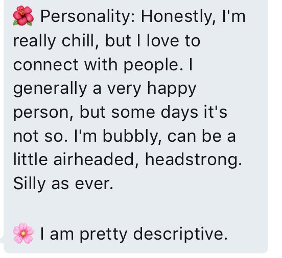 like if interested then send in an application to maybe be matched up!