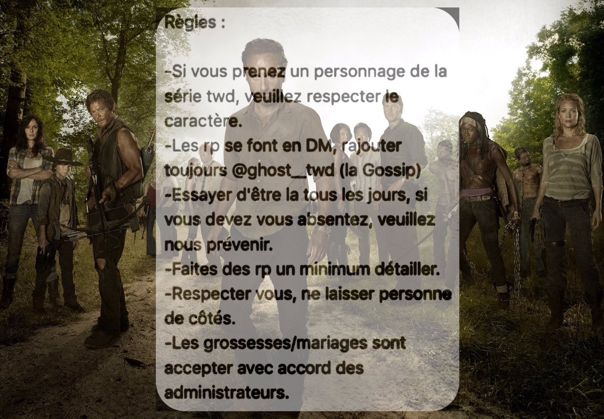 rpg__twd's tweet photo. ⬇️ Contexte, Règles et Inscription ici. https://t.co/boJyc8GcDR