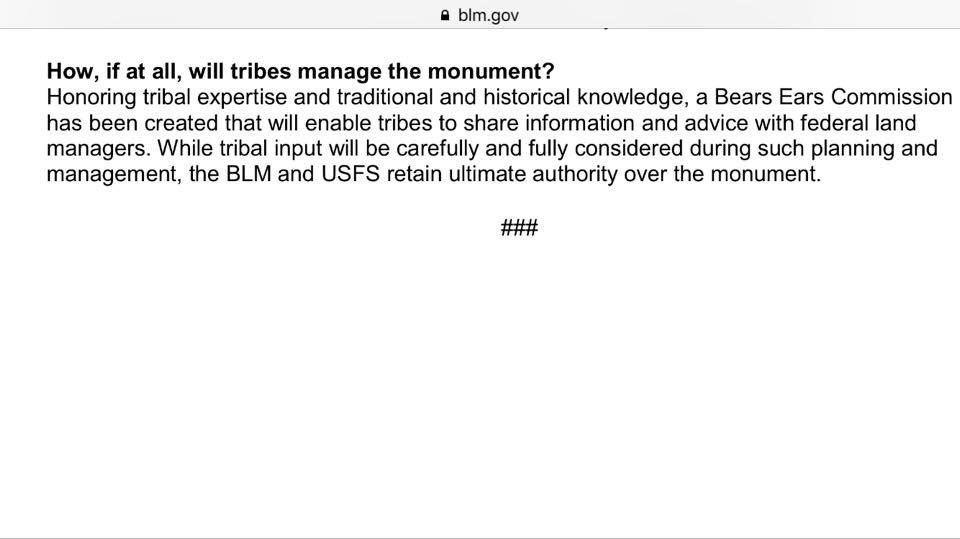 So much for co-management! Why would tribes ever trust the federal gvt? #liedtoagain #TrumpThisMonument #RuralLivesMatter #Trump