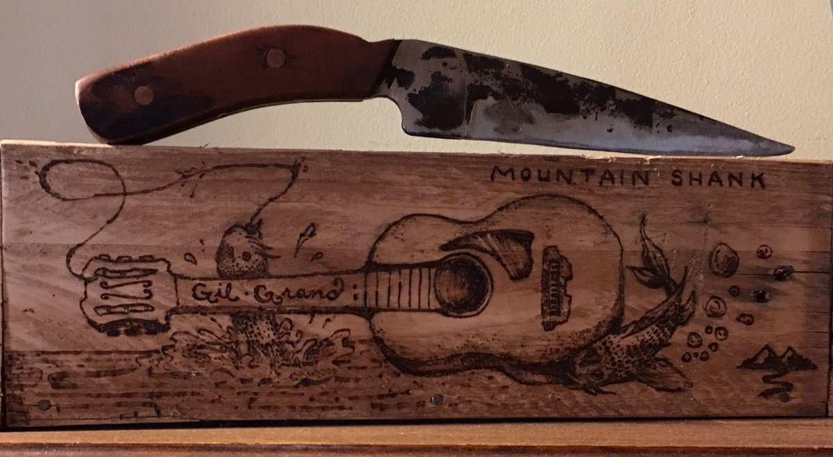 I love this custom forged knife and case I got from <a href="/MountainShank/">MOUNTAIN SHANK</a> #knives #handmade #memories