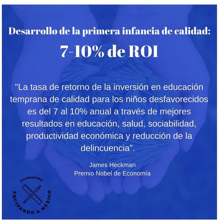 Invertir en la educación a temprana edad es muy rentable para  nuestro México 📚📚 #Equipandoamex #ROI #Heckmanequation #educacióninfantil