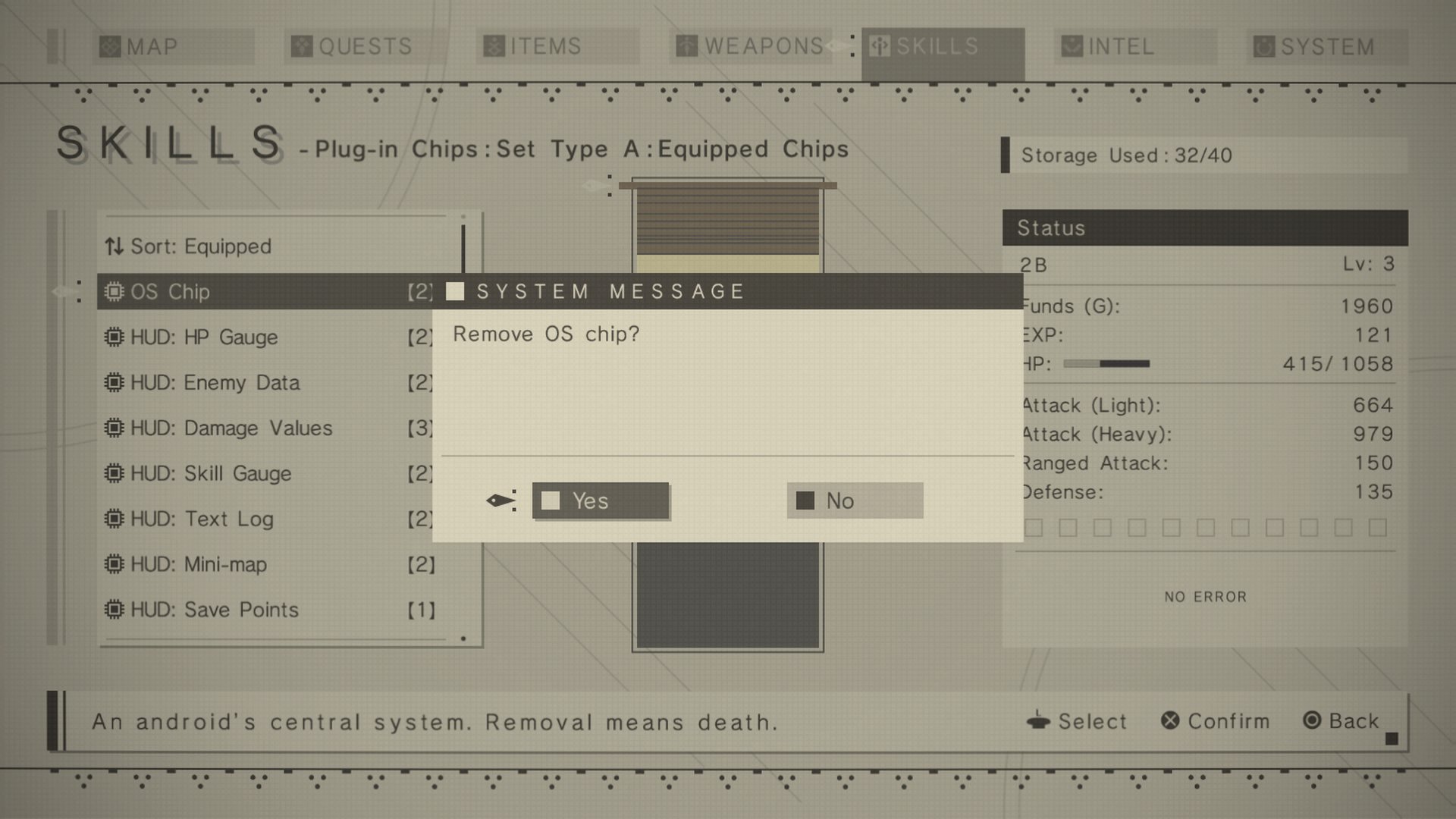 Grommen Installeren Calamiteit Harper Jay on Twitter: "NieR: Automata lets you kill yourself by  unequipping 2B's operating system https://t.co/TP5hT6nJIJ" / Twitter