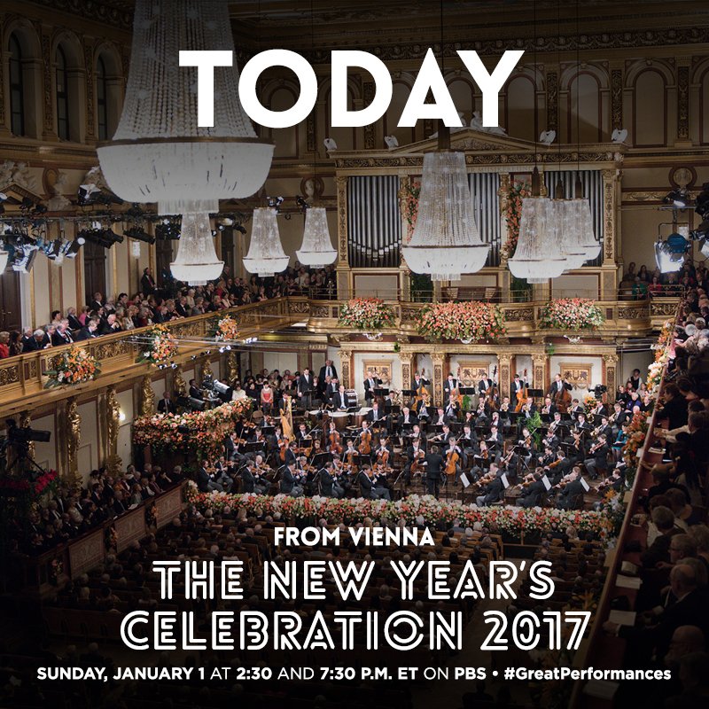 PBS's tweet photo. The Vienna Philharmonic return for the annual tradition against the backdrop of the city. https://t.co/qkCM2JFpVw #GreatPerformancesPBS https://t.co/FLFVczPeDa