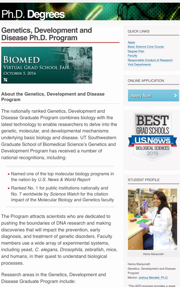 GDDgradprogUTSW's tweet image. Meet our UTSW Genetics, Development &amp;amp; Disease grad students and faculty!
Follow our updates &amp;amp; pubs with a follow!
utsouthwestern.edu/education/grad…