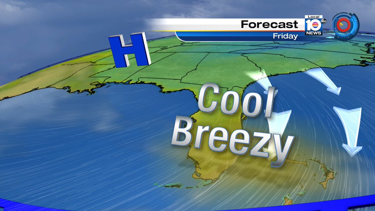 The end of 2016 brings a cooldown for South Florida!  Friday features low temps in the the 60s and highs near 70°. https://t.co/4Or0dcZ5pj