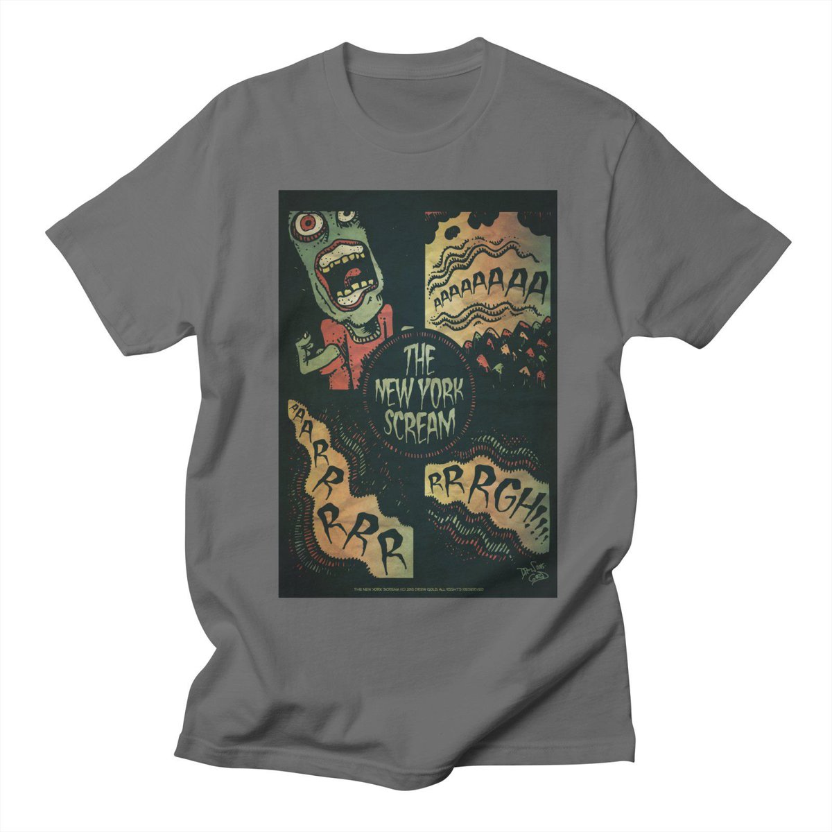 DrewGold's tweet photo. The NY Scream by Drew Gold https://t.co/Q8KlItNh5B @threadless #fuzzypoet #drewgold #funkytees #screenprints #limitededition #giftideas https://t.co/nmocBm0fVv