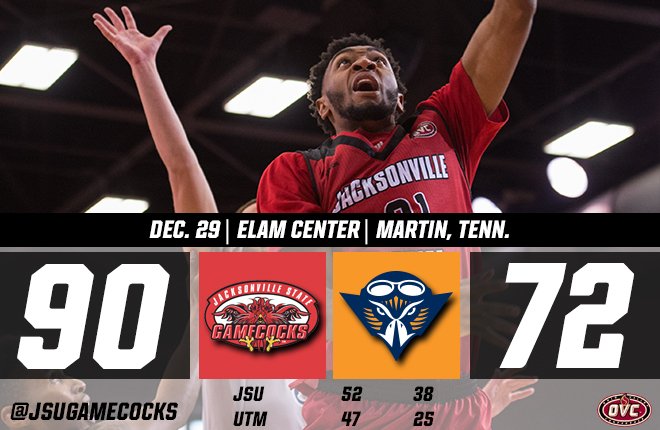 Your final from Martin! Gamecocks begin the OVC season 1-0 with 90-72 victory. More to follow at JSUGamecockSports.com
#FearTheBeak