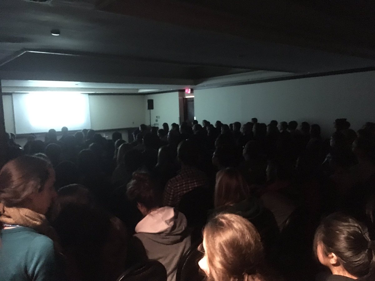 wjameskelly's tweet photo. My friends @jaredbrock @hopeforthesold is breaking all sorts of fire codes at #p2cplus showing #over18doc! Such a needed message. https://t.co/usBtYL8PwY