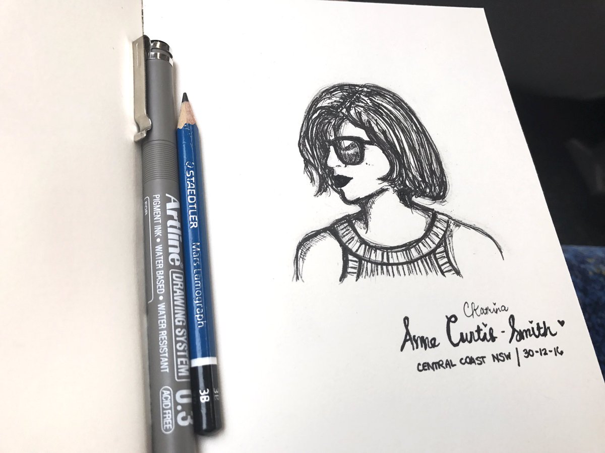 iamMissKC's tweet photo. Drew @annecurtissmith while I travel to Sydney 🚊🌻💋 #annecurtissmith #annecurtis @erwanne #sydney #australia #artwork #design #kittymizzy https://t.co/mENtm8dZyV