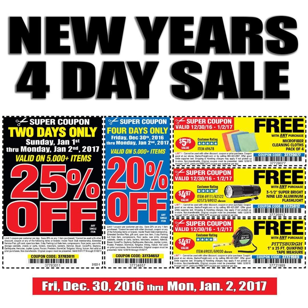 harbor freight new years day sale