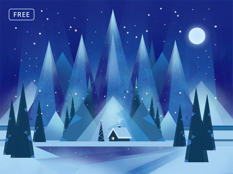 Free frosty polygonal winter background in JPEG. Download it here digital-space.co/free/free-poly…. Happy holidays!