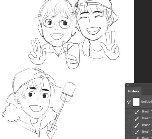 @ammejaa working on phichit and otabek/yuri stickers!! 
