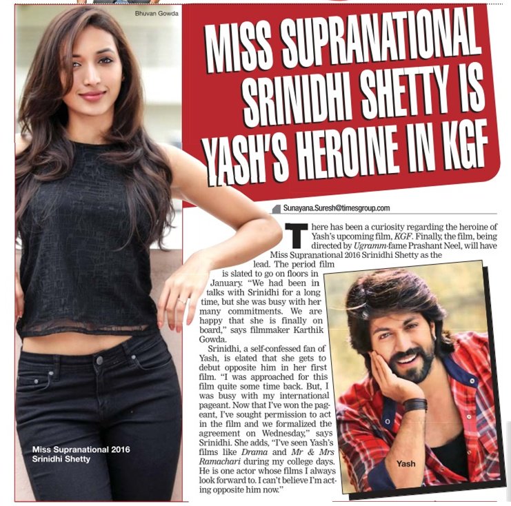 Kgf The Film On Twitter Miss Supranational Srinidhishetty7 Is