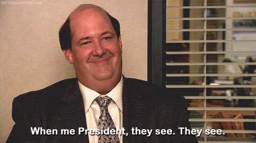 MevinKalone's tweet image. Kevin Malone for president 2020