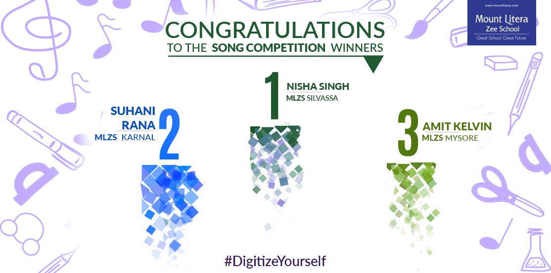 Mount_Litera's tweet image. Congrats Nisha, Suhani &amp;amp; Amit for winning the song competition. Your melodious efforts are worth an applause!
#DigitizeYourself
