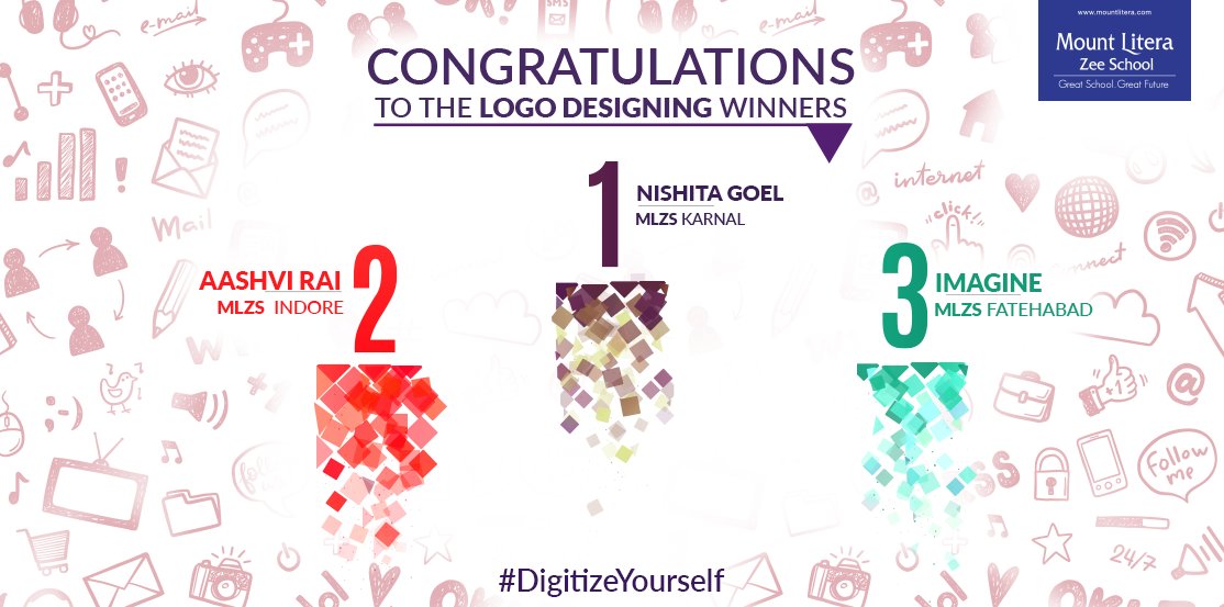 Mount_Litera's tweet image. Congrats Nishita, Aashvi &amp;amp; Imagine for winning the logo designing competition! You all surely know how to #DigitizeYourself.