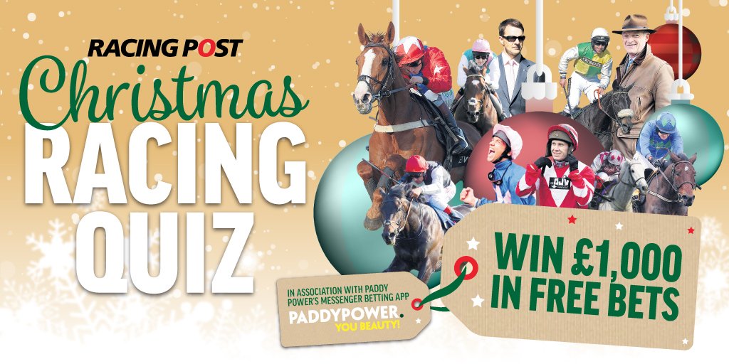 RacingPost's tweet image. ICYMI: Fancy winning £1,000 in free bets? Take our Christmas quiz here - bit.ly/1QX8jHE