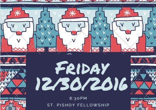 StPishoy's tweet photo. See you tonight St. Pishoy Fellowship Family =) https://t.co/sgqg2gWafv
