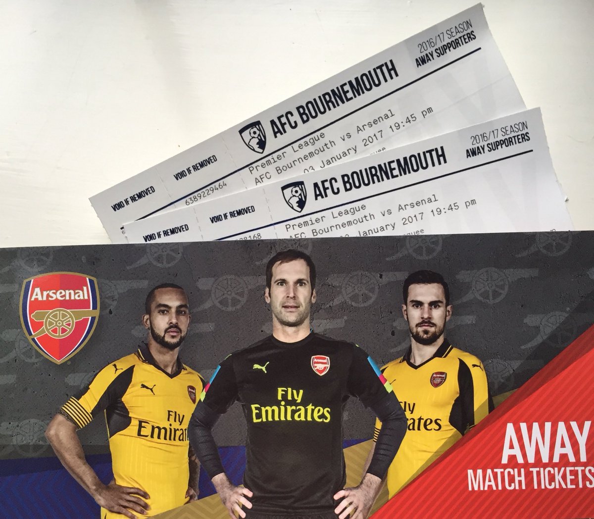 Arsenal FANS:

We have 2 tickets for Sale for the following matches:

Crystal Palace (H) Bournemouth (A)

Also 2 for Bayern (H)

#AFC