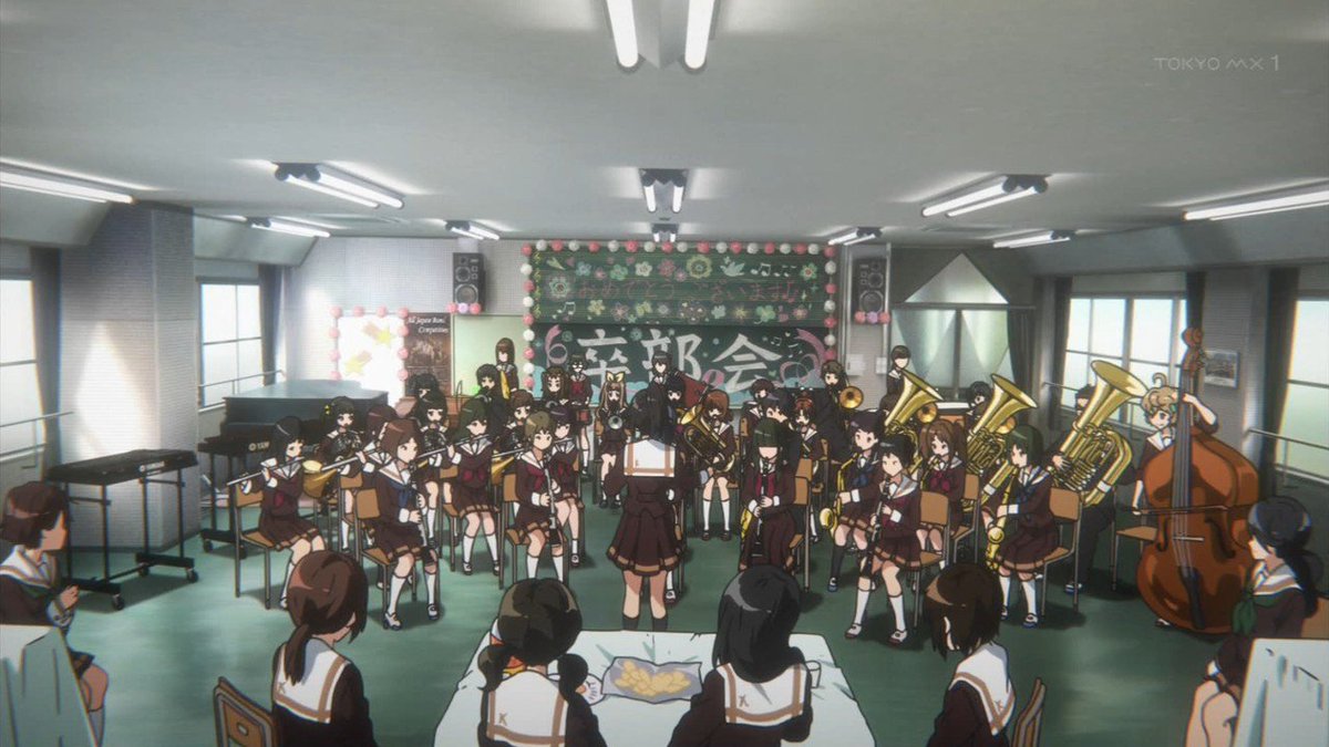 ナタデココア Twitter પર 響け ユーフォニアム2 13話 吹く目的で音は大きく変わるっていうからね それにしても音楽室での音の響き方とかの違いをうまく再現しててすごかった 回想シーンは号泣不可避