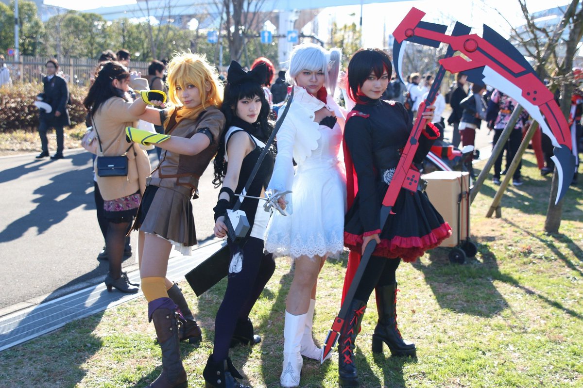 すねーく Twitterissa コミケビーコン アカデミー速報 Rwby ルビーローズ Mamemechika ワイスシュニー Likono 0330 ブレイクベラドンナ Kurocat C ヤンシャオロン Phepefred Rwby合わせ初めて見れた C91コスプレ Rwby T Co Byrgurq17i