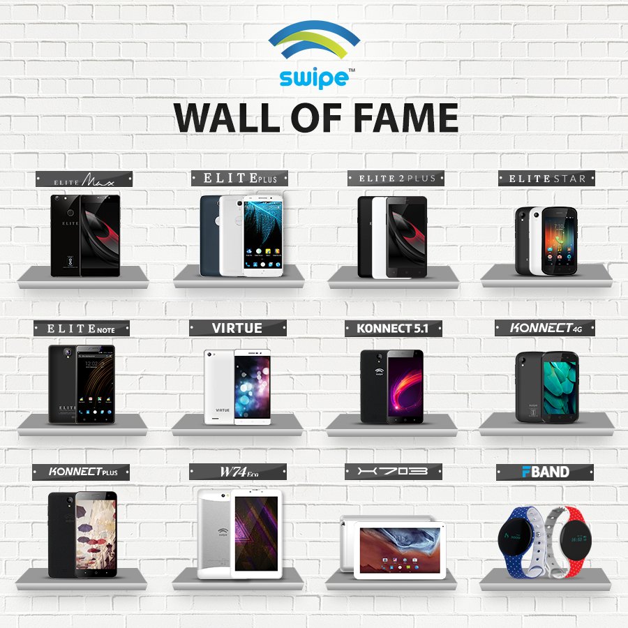 SwipeLYF's tweet photo. From releasing the most affordable 5β VoLTE phone to giving you a taste of #TheMaxLife, we did it all! Here is the Swipe Wall of Fame, 2016. https://t.co/U13tC2pb2k