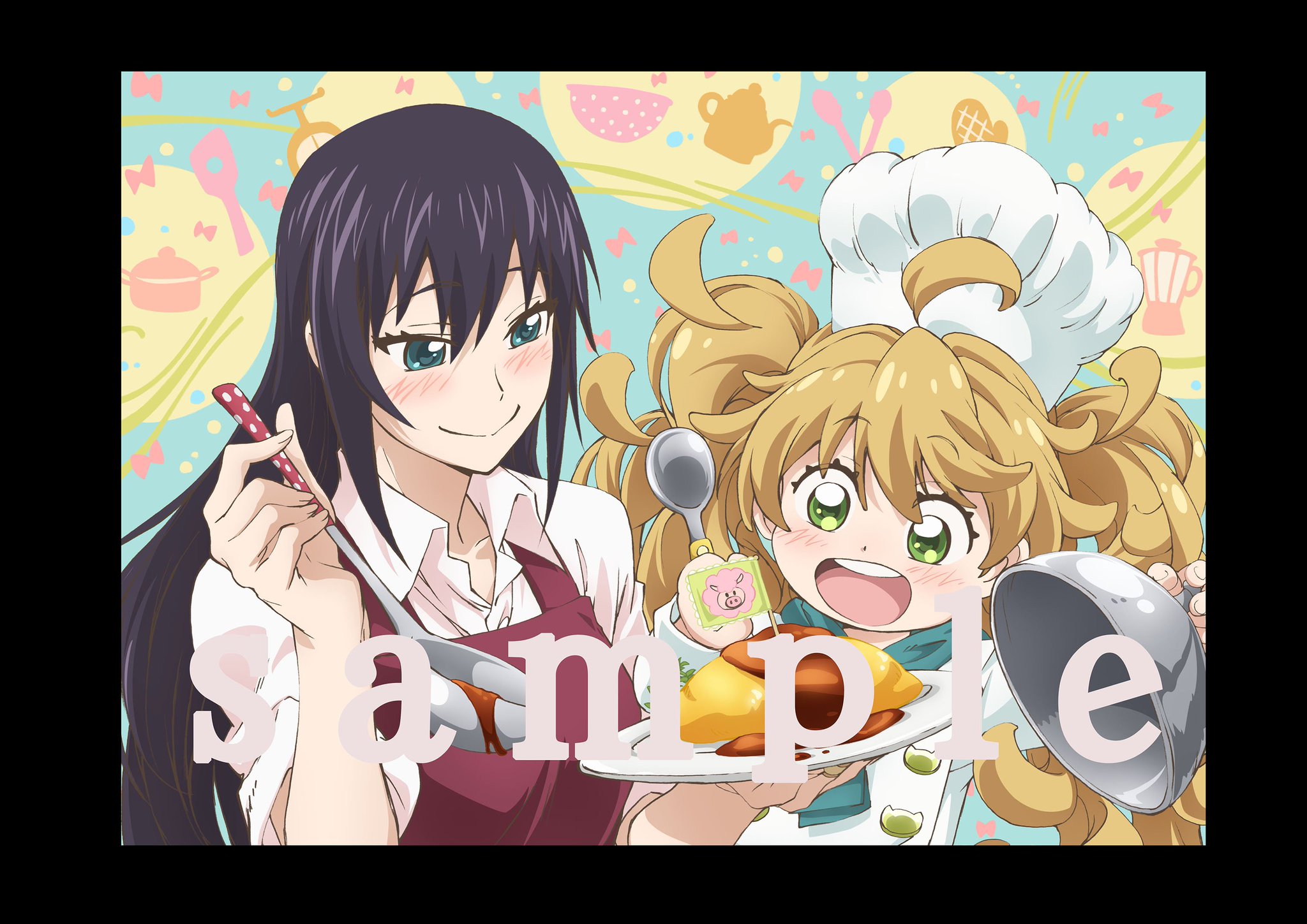アニメ 甘々と稲妻 公式 Di Twitter ゲーマーズさんでの甘々と稲妻ブルーレイ Dvd Vol 1 6 全巻購入特典の描き下ろしオリジナルのれん つむぎと小鳥がお料理してます 甘々と稲妻
