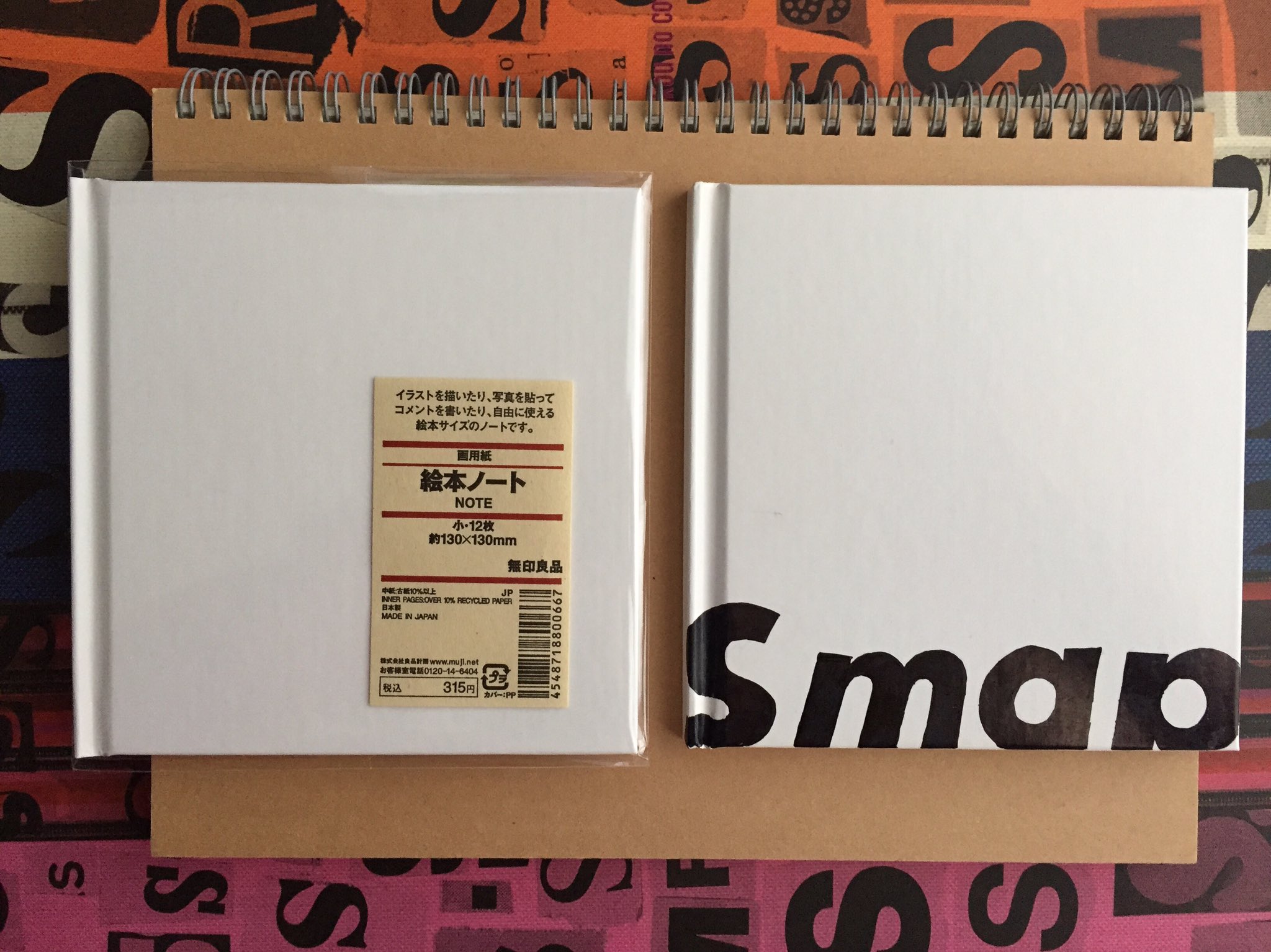 らく Sur Twitter 買って何をするか迷ってずっと置いてあった無印良品の小さな絵本ノートの表紙をこんな風にしてみました 中身は次に らく Sur Twitter 買って何をするか迷ってずっと置いてあった無印良品の小さな絵本ノートの表紙をこんな風にしてみました 中身は次に