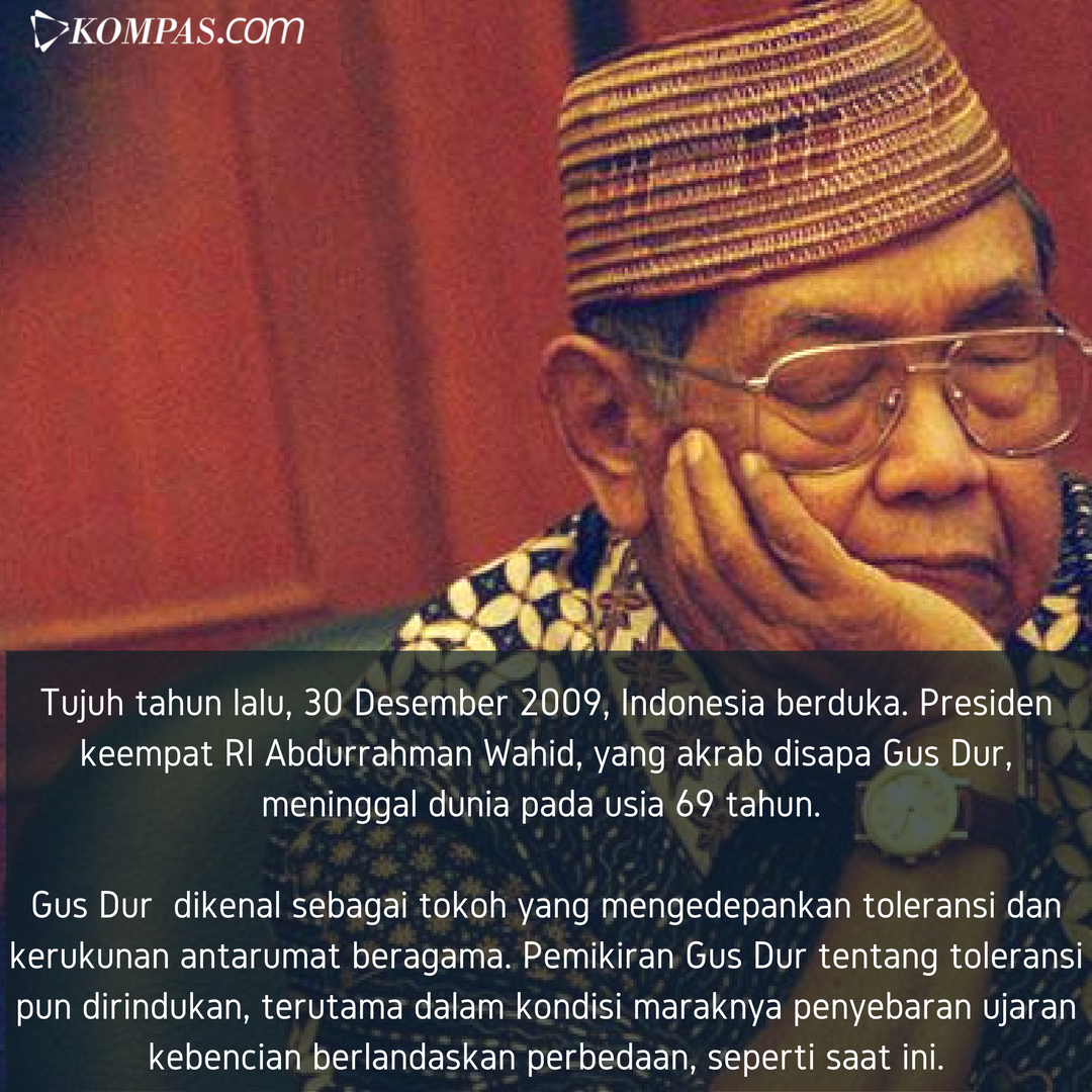 kompascom's tweet photo. Hari ini, 30 Desember 2016 tepat 7 tahun kepergian Gus Dur #EksplorasInfo 
Cek: https://t.co/shMIi0Cepk https://t.co/lanXOpq4K7