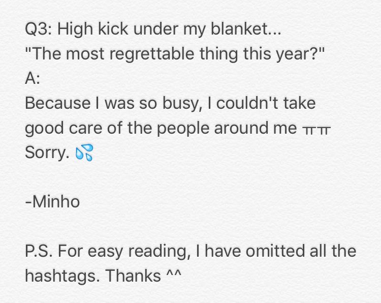 MINHOLE's tweet photo. [TRANS] 161230: SHINee Official Vyrl Update - "How was your 2016, SHINee?" Minho's note 💖 https://t.co/tkFnIwhAb9