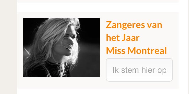 Seven__Friends's tweet image. Je kunt nog maar heel even stemmen op @MissMontreal voor de 100%NL awards. Album- hit- &amp;amp; zangeres van het jaar! Doen he?!