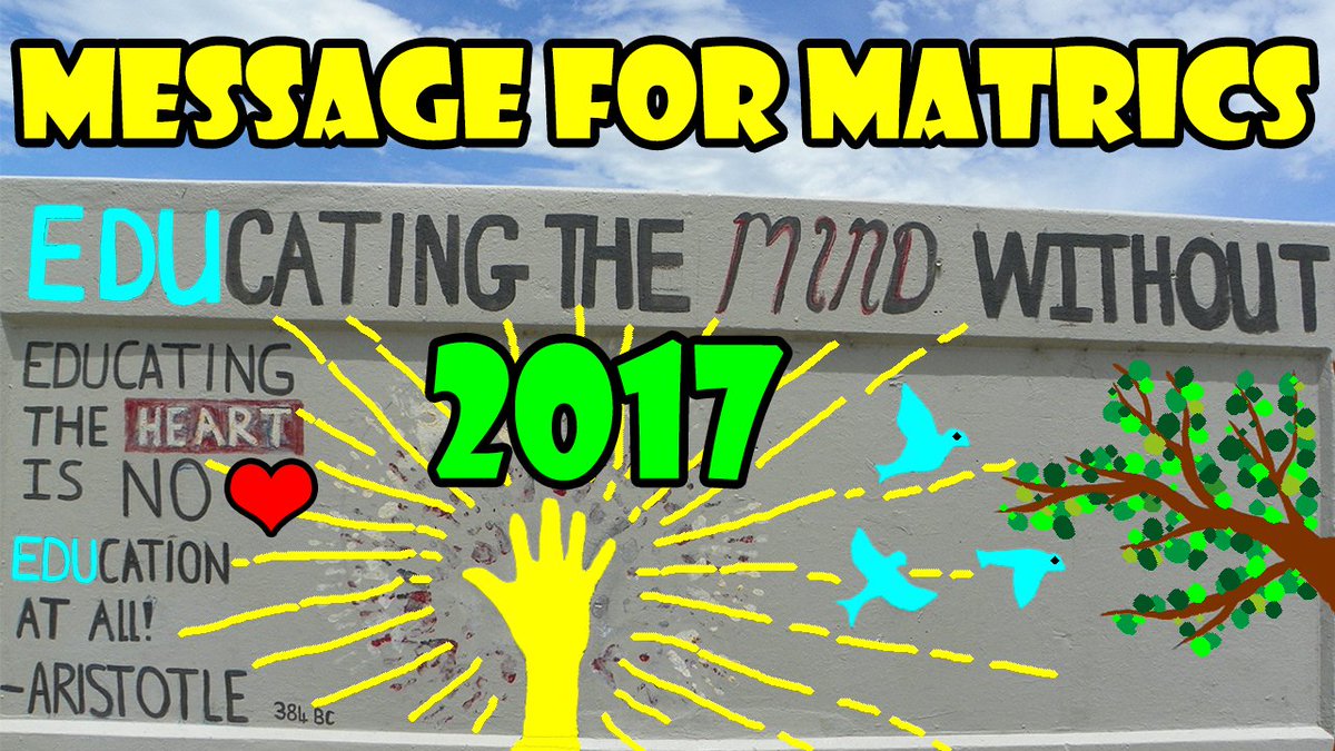 Message For Matrics 2017 - Advice You Need to Hear Before Your First Day! ☺
Watch &amp; Retweet! ☺ youtube.com/watch?v=U48OF2…
#MatricResults2016 ♥